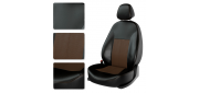 Авточехлы CHEVROLET AVEO T-300 2012 Sedan чёрный/коричневый/коричневый