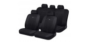 Чехлы на сиденья алькантара «ALCANTARA», чёрный/чёрный/тёмно-серый, универсальные, 10555