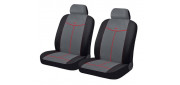 Чехлы на сиденья алькантара «ALCANTARA FRONT», чёрный/серый/красный, универсальные, 10553