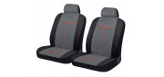 Чехлы на сиденья алькантара «ALCANTARA FRONT», чёрный/серый/оранжевый, универсальные, 10554