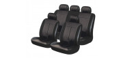 Чехлы на сиденья искусственная кожа «BUFFALO», чёрный/чёрный, универсальные, 10042