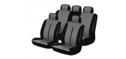 Чехлы на сиденья искусственная кожа «BUFFALO», чёрный/тёмно-серый, универсальные, 10041