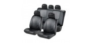 Чехлы на сиденья искусственная кожа «COBRA», чёрный/чёрный, универсальные, 10244
