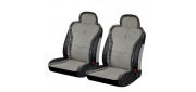 Чехлы на сиденья искусственная кожа/искусственный мех «SENSATION FRONT», чёрный/серый, универсальные, 10460