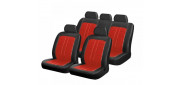 Чехлы на сиденья искусственная кожа «RODEO» Красный/Черный 10375, чёрный/красный, универсальные, 10375 Чехлы на сиденья искусственная кожа «RODEO» Красный/Черный 10375, чёрный/красный, универсальные, 10375