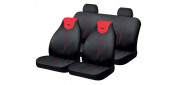 Чехлы на сиденья трикотаж «ARRIS», чёрный/красный, универсальные, 10546