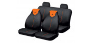 Чехлы на сиденья трикотаж «ARRIS», чёрный/оранжевый, универсальные, 10547 Чехлы на сиденья трикотаж «ARRIS», чёрный/оранжевый, универсальные, 10547