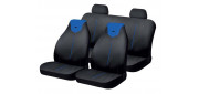 Чехлы на сиденья трикотаж «ARRIS», чёрный/синий, универсальные, 10544 Чехлы на сиденья трикотаж «ARRIS», чёрный/синий, универсальные, 10544