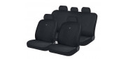 Чехлы на сиденья трикотаж «DIRECT», чёрный/серый, универсальные, 10573