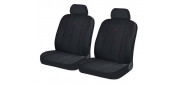 Чехлы на сиденья трикотаж «DIRECT FRONT», чёрный/красный, универсальные, 10566