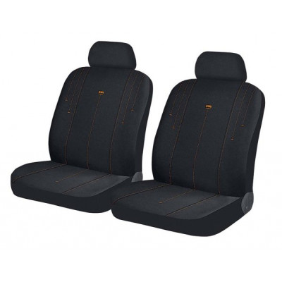 Чехлы на сиденья трикотаж «DIRECT FRONT», чёрный/оранжевый, универсальные, 10567