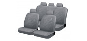 Чехлы на сиденья трикотаж «DOMINANT», серый/серый/серый, универсальные, 10507