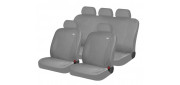 Чехлы на сиденья трикотаж «PARTNER», светло-серый/серый, универсальные, 10919 Чехлы на сиденья трикотаж «PARTNER», светло-серый/серый, универсальные, 10919