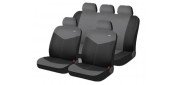 Чехлы на сиденья трикотаж «RONDO», тёмно-серый/чёрный, универсальные, 10396