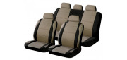 Чехлы на сиденья трикотаж «SCORPIO», чёрный/бежевый, универсальные, 10334