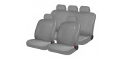 Чехлы на сиденья трикотаж «SOLID», светло-серый, универсальные, 10929