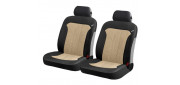 Чехлы на сиденья трикотаж «TREND FRONT», чёрный/бежевый, универсальные, 21813