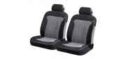 Чехлы на сиденья трикотаж «TREND FRONT», чёрный/светло-серый, универсальные, 21776