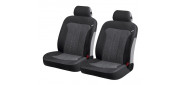 Чехлы на сиденья трикотаж «TREND FRONT», чёрный/тёмно-серый, универсальные, 21777