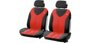Чехлы на сиденья трикотаж «TROPHY FRONT», чёрный/красный, универсальные, 10292
