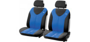 Чехлы на сиденья трикотаж «TROPHY FRONT», чёрный/синий, универсальные, 10289