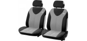 Чехлы на сиденья трикотаж «TROPHY FRONT», чёрный/светло-серый, универсальные, 10388