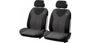 Чехлы на сиденья трикотаж «TROPHY FRONT», чёрный/тёмно-серый, универсальные, 10387
