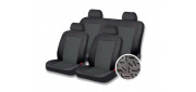 Чехлы на сиденья трикотаж «VOYAGE» Серый 10668, чёрный/серый, универсальные, 10668